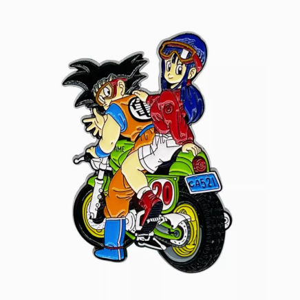 Dragon Ball Pin Goku and Chi-Chi Ride Motorcycle Pin