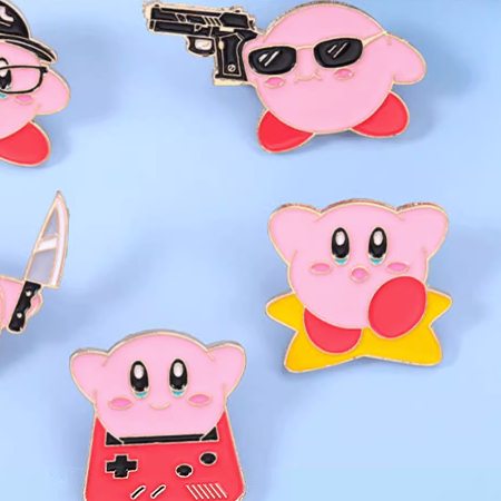 Kirby With Knife Pin Cute Creative Kirby's Dream Land Pin