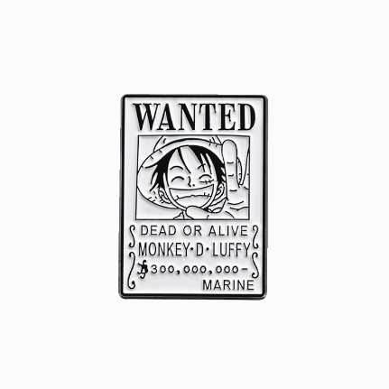 One Piece Wanted Luffy Pin