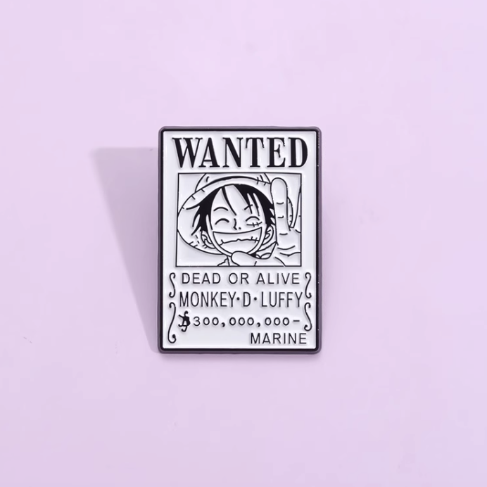 One Piece Wanted Luffy Pin