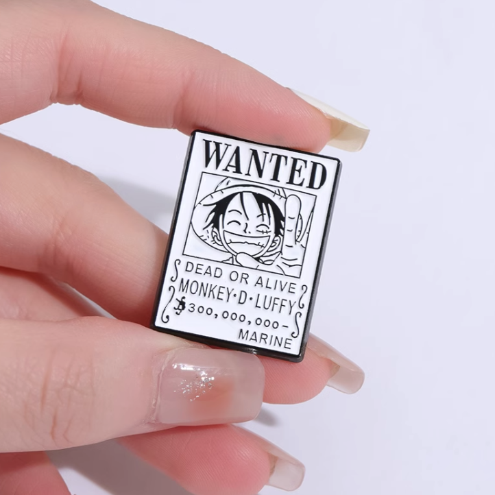 One Piece Wanted Luffy Pin