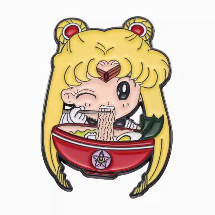 Sailor Moon Eating Ramen Pin