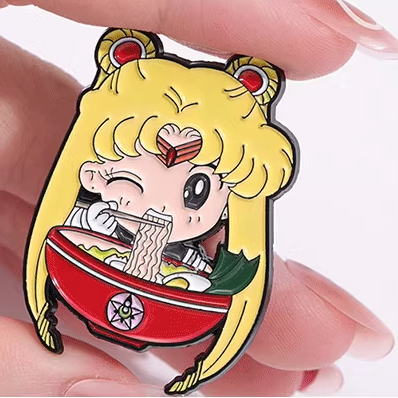 Sailor Moon Eating Ramen Pin