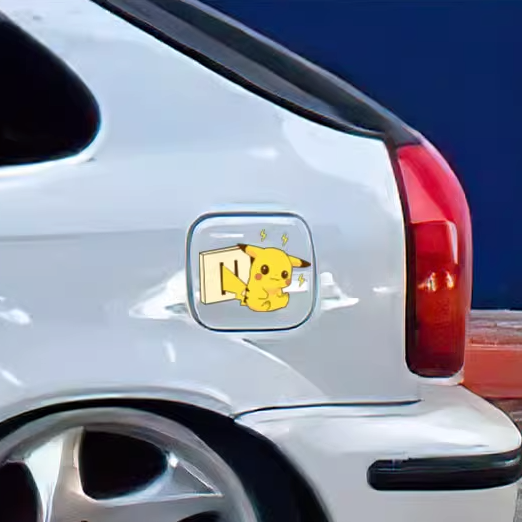 Pikachu Sticker Waterproof Car Sticker EV Sticker Pikachu Charging Car Sticker