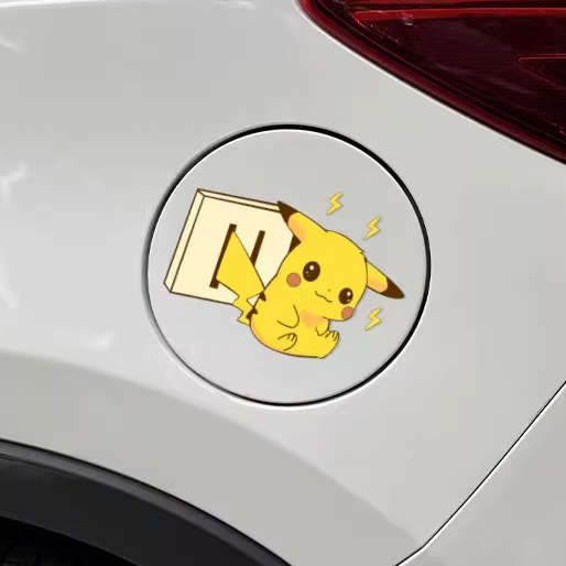 Pikachu Sticker Waterproof Car Sticker EV Sticker Pikachu Charging Car Sticker