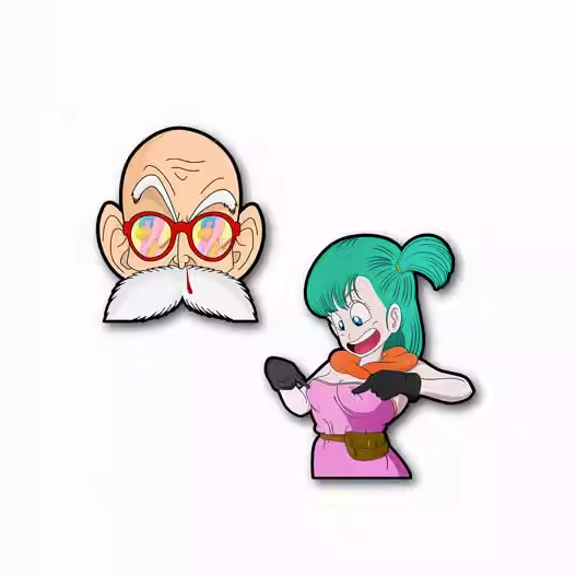 Dragon Ball Master Roshi Bulma Sticker Waterproof Car Sticker Laptop Sticker Set of 2