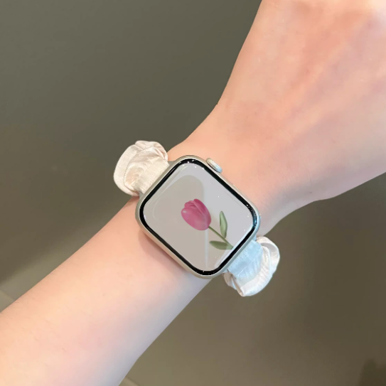 Japanese Style White Elastic Nylon Bands for Apple Watch