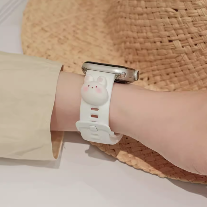 Japanese Style White Cute Rabbit Bands for Apple Watch