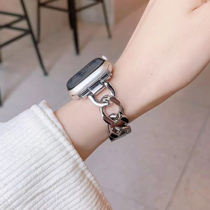 Korean Style Silver Color Bracelet Bands for Apple Watch