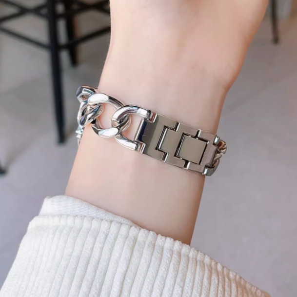 Korean Style Silver Color Bracelet Bands for Apple Watch