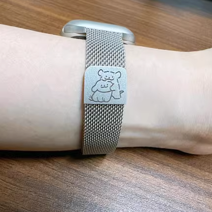 Cute Dog Couple Magnetic Stainless Steel Watch Bands for Apple Watch