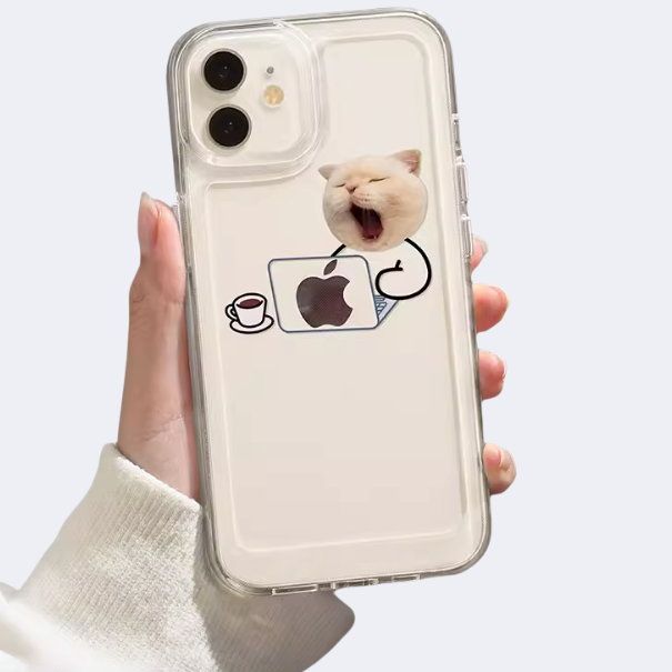 Japanese Style Cute Cat Couple Matching iPhone Case