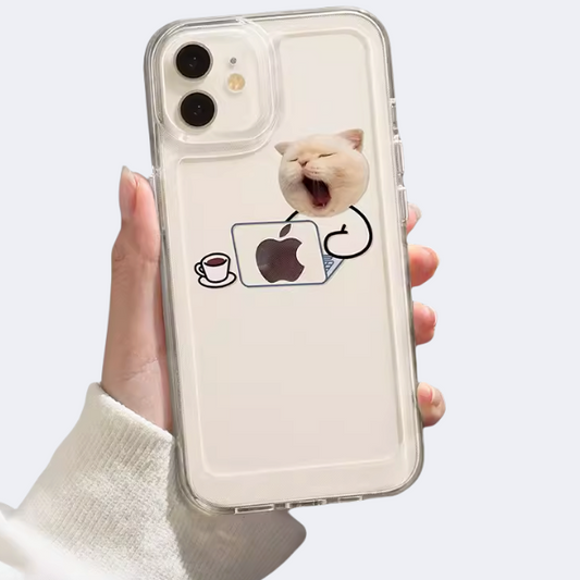 Japanese Style Cute Cat Couple Matching iPhone Case