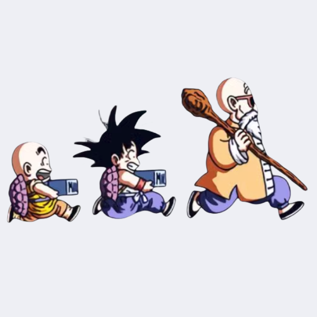 Dragon Ball Master Roshi Goku Krillin Waterproof Car Sticker Laptop Sticker