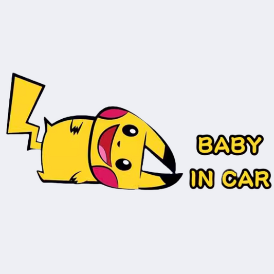 Pikachu Baby In Car Waterproof Car Sticker